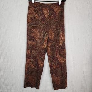 VINTAGE FIRST OPTION Brown Paisley Pants 8